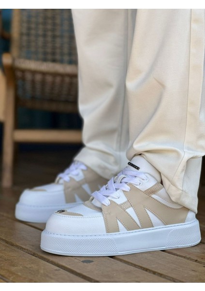 CH2407 - Cbt Star-X Erkek Spor Ayakkabı Beyaz / Bej