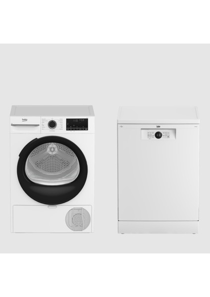 2'li Avantajlı Set Kurutma ve Bulaşık Makinesi (Kmx 91 9 kg - Bm 4144 4 Prog)