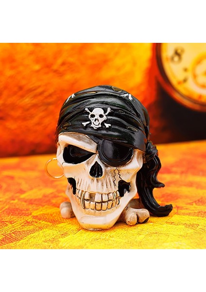 Kapaklı Reçine Kafatası Küllük Gotik Vintage Dekoratif Sigara Küllüğü Ev Ofis Masa Süsü Kurukafa 4