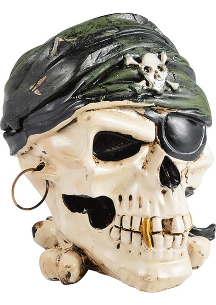 Kapaklı Reçine Kafatası Küllük Gotik Vintage Dekoratif Sigara Küllüğü Ev Ofis Masa Süsü Kurukafa 4 fiyatları