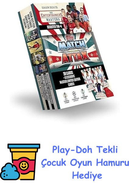 - Match Attax 2024/25 Starter Pack Koleksiyon Kartı + Play-Doh Oyun Hamuru