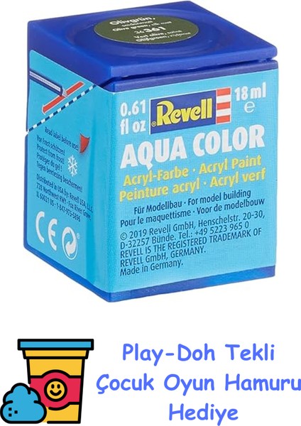 - Su Bazlı Maket Boyası Zeytin Yeşil Ipek 18 ml (36361) + Play-Doh Oyun Hamuru