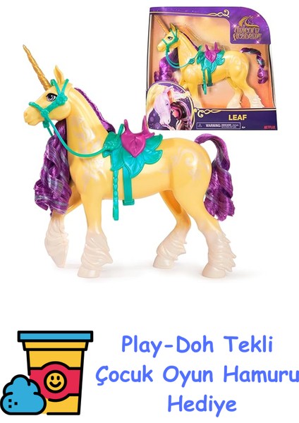 Tek Boynuzlu At Leaf, Popüler Netflix Dizisindeki Ava'nın Yaklaşık 28 cm Tek Boynuzlu Atı, 4 Yaş+ Çocuklar Için + Play-Doh Oyun Hamuru