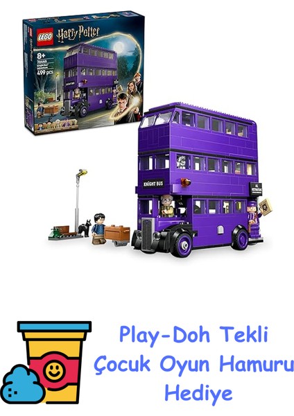 Harry Potter Hızır Otobüs Macerası 76446-8 Yaş ve Üzeri Çocuklar ve Yetişkinler Için Benzersiz Sihirli Araç Modeli Yapım Seti, Doğum Günü Hediyesi (499 Parça) + Play-Doh Oyun Hamuru