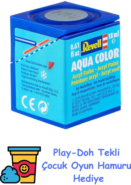 - Su Bazlı Maket Boyası Gri Mat 18 ml (36157) + Play-Doh Oyun Hamuru