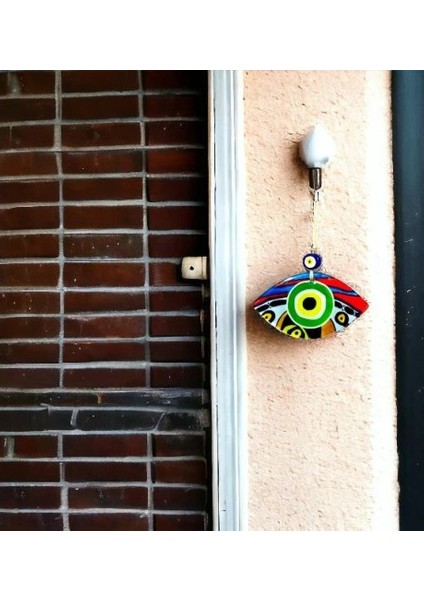 Yeşil Göz Modelli Füzyon Cam Duvar Dekorasyonu