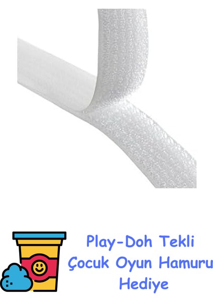 Benim Marifetlerim - Beyaz Cırt Cırt 1 Metre + Play-Doh Oyun Hamuru