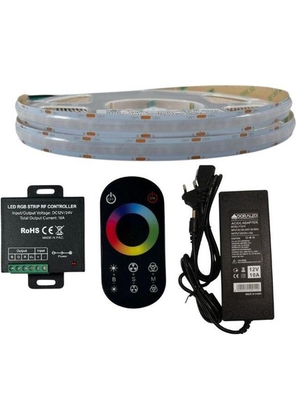 Dokunmatik Kontrollü Cob Rgb Şerit LED Set 768/1M Ledli 10 Metre indirimleri