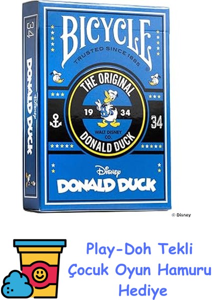 Disney Classic Donald Duck Inspired Oyun Kartları + Play-Doh Oyun Hamuru