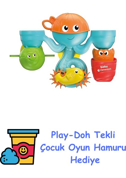 - Eğlenceli Arkadaşlar Su Parkı Banyo Oyuncağı, 10-36 Ay, Plastik + Play-Doh Oyun Hamuru