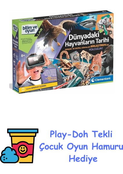 Bilim ve Oyun Dünyadaki Hayvanların Tarihi + Play-Doh Oyun Hamuru