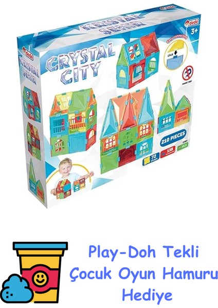 Kristal Şehir 210 Parça Oyuncak + Play-Doh Oyun Hamuru
