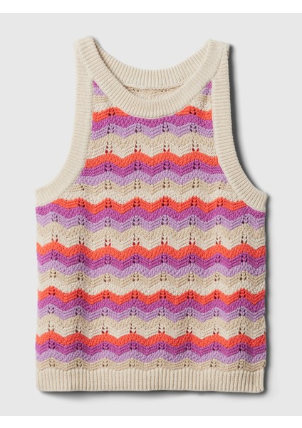 Kız Çocuk Çok Renkli Kroşe Örgü Atlet fırsatları