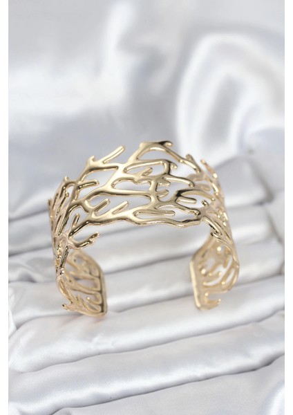 Bfs Pirinç Gold Renk Vintage Model Kadın Bileklik