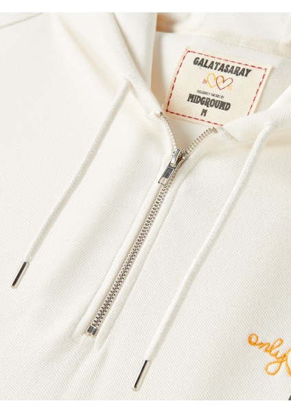 Gsstore x Midground Erkek Fermuarlı Kapüşonlu Sweatshirt E251205
