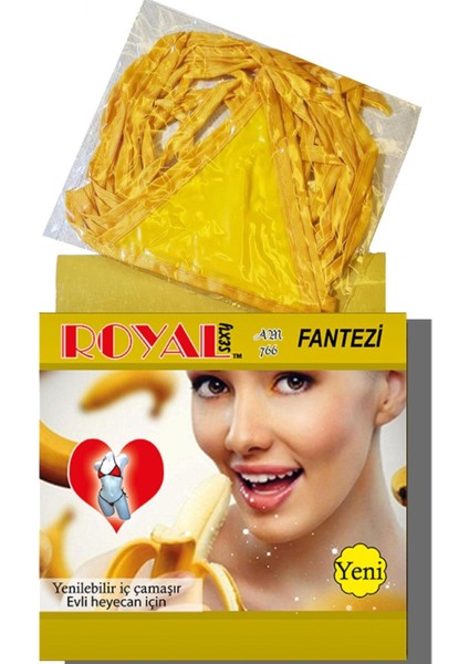 Fantezi Tüketilebilen Yenilebilir Muz Aromalı Iç Çamaşırı Takımı