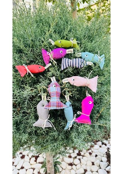 Renkli Balık Anahtarlık Hediyelik ( 10 Adet Gönderilecektir)