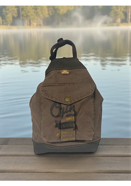 Kaliteli Küçük Boy Tek Gözlü Vintage Salaş Disayn Sırt Günlük Gezi Trekking Çantası S Boy 19CMX32CM