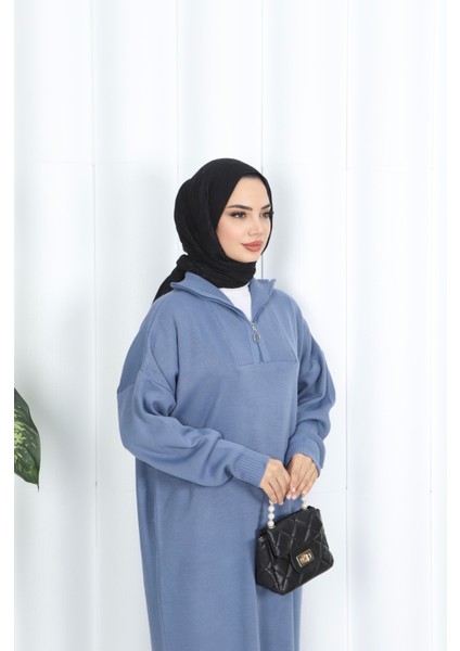 Fitilli Fermuarlı Triko Elbise modelleri