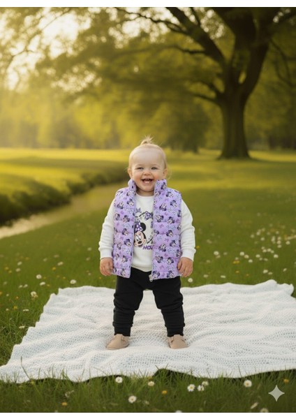 Laura Baby Yelekli Kız Bebek/çocuk 3 Lü Alt Üst Takım