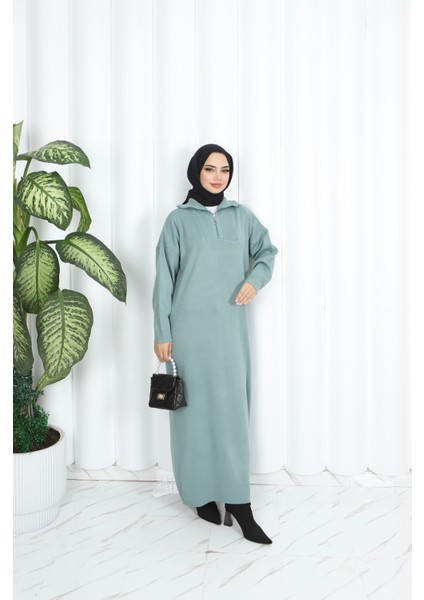 Fitilli Fermuarlı Triko Elbise fiyatları