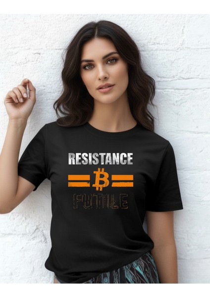 Devısso Traders Resistance B Futile - Bitcoin - Trader, Borsaci Kadın Siyaht-Shirt