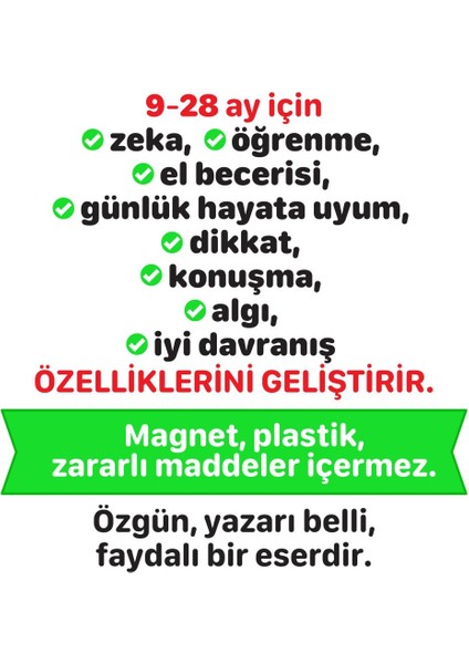 1 Yaş Gelişimsel Aktivite Seti modelleri