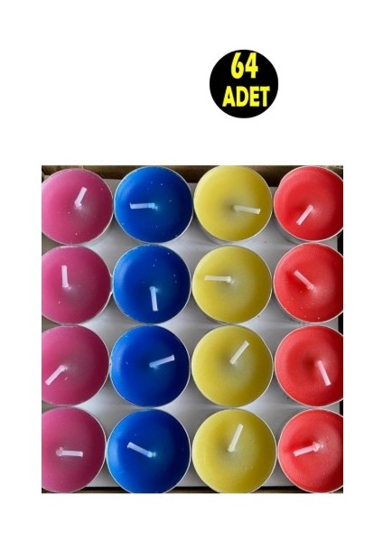 Suda Yüzen Restoran Cafe Bar Sarı Mavi Kırmızı Pembe Renk Yuvarlak Tea Light Mum