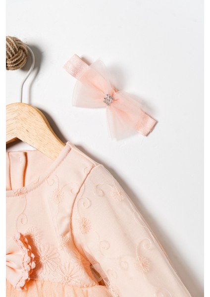 Kız Bebek Mevlütlük Dantelli Bandanalı Elbise fiyatları