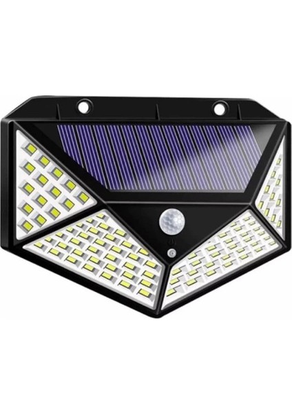 Solar Hareket Sensörlü Duvar Lambası 100 LED