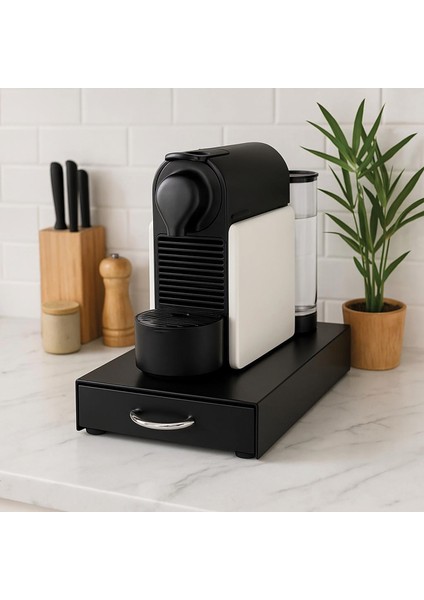 Çekmeceli Siyah 5 Bölmeli Kapsül Kahve Standı fiyatları