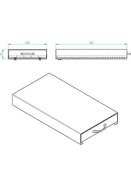 Çekmeceli Siyah 5 Bölmeli Kapsül Kahve Standı