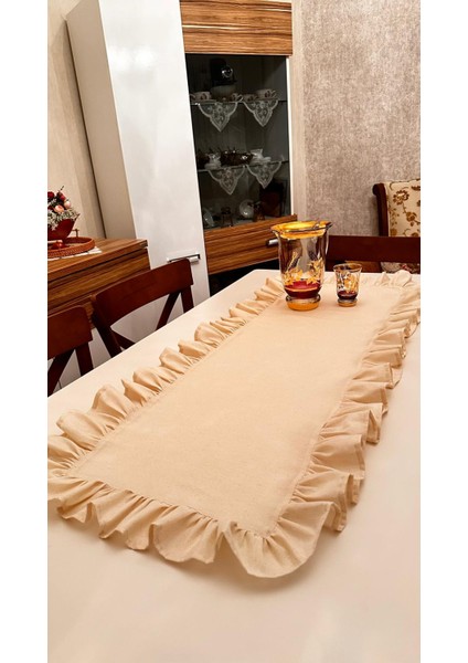 Pamuk Keten Fırfırlı Runner 40*100 fiyatları