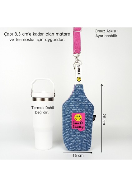 El Yapımı U Model Kot Matara Termos Kılıfı Smile Lucky Iceflow 0,89 fiyatları