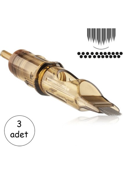 Kartuş Dövme Iğnesi 23RM 3’lü Set – Dolgu ve Gölge Magnum Iğnesi #1223RM Cartridge Tattoo Needle