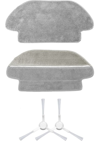 xiaomi Mop Pro STYJ02YM (Beyaz) Uyumlu Yedek Mop ve Yan Fırça-4 Parça