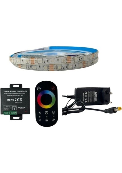 Rf Dokunmatik Kumandalı Rgb Şerit LED Set 5050 Ledli 3çipli 5metre Silikonlu indirimleri
