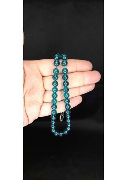 Çubuk Kehribar Tesbih Küre Kesim Turkuaz Renk T-361 fırsatları