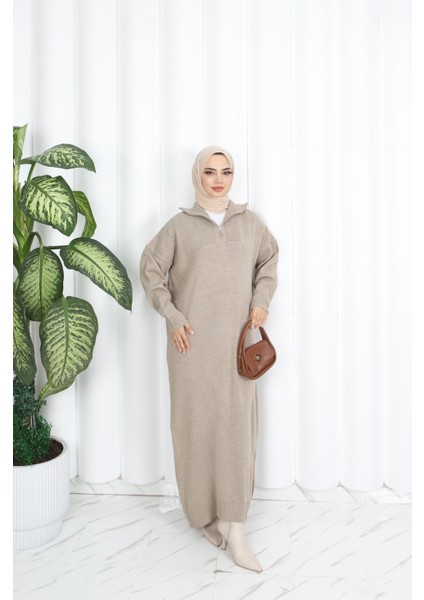 Fitilli Fermuarlı Triko Elbise fiyatları