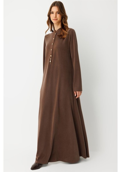 Oysh Kumaş Elbise Kahve fiyatları