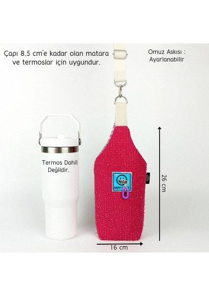 El Yapımı U Model Matara Termos Kılıfı Happy Day Iceflow 0,89 fiyatları