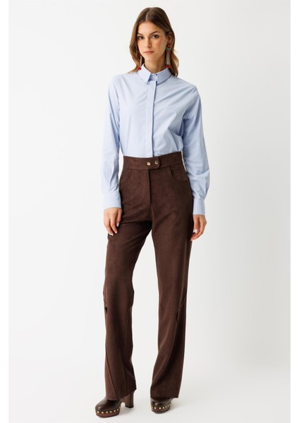 Süet Pantolon Kahve
