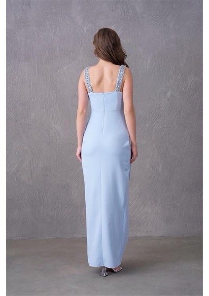 Özel Tasarım Kadın Taş Detaylı Askılı Uzun Abiye Elbise DPS9367 indirimleri