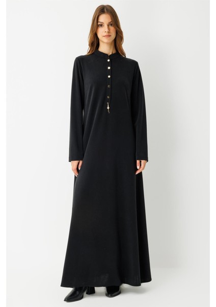 Oysh Kumaş Elbise Siyah