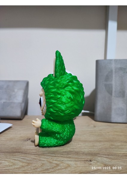 Labubu Yeşil Figür 14 cm - Dönen Göz Mekanizmalı (3 Farklı Bakış) - Özel Üretim fırsatları