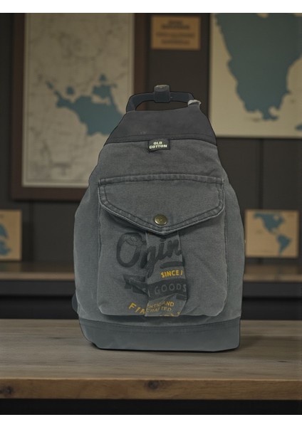 Kaliteli Küçük Boy Tek Gözlü Vintage Salaş Disayn Sırt Günlük Gezi Trekking Çantası S Boy 19CMX32CM