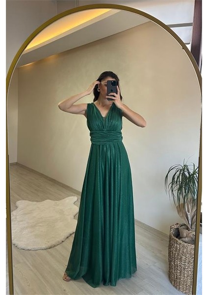 Kadın Işıltılı Kumaş Göğüs Drapeli Kolsuz Elbise DPNM003 fiyatları