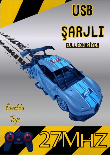 28 cm 1:14 Ölçek 27 Mhz 15 Km Hızlı Şarjı Uzaktan Kumandalı Full Fonksiyon Drift Yarış Arabası