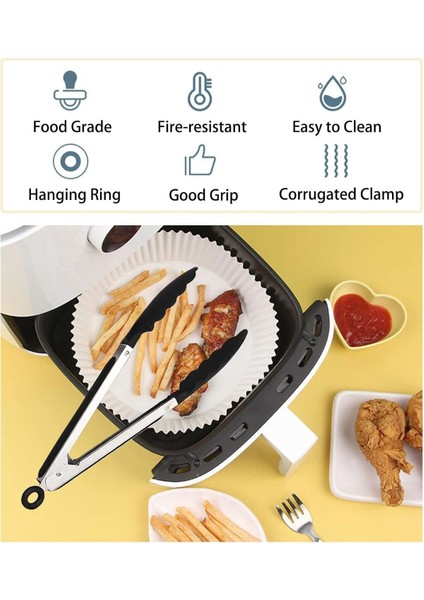 Paslanmaz Çelik Silikon Uclu Maşa Izgara Maşası Yemek Maşası Salata Maşası Tutamak fırsatları