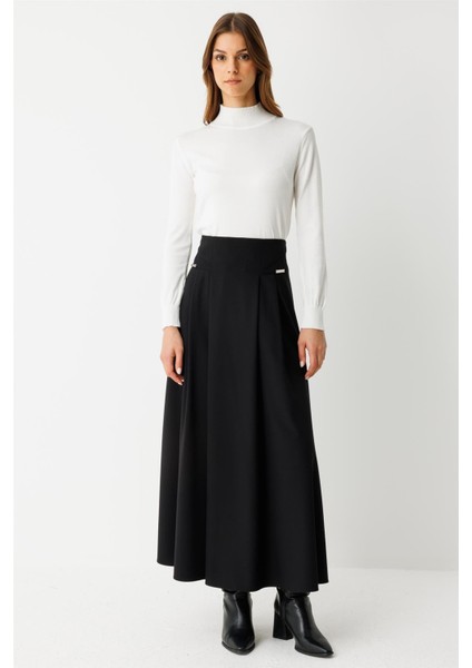 Aksesuar Detaylı Etek Siyah